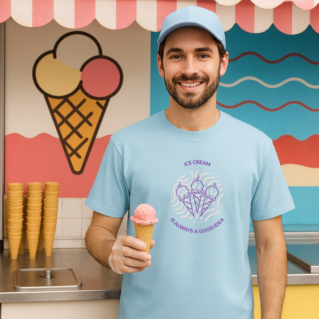 ICE CREAM Unisex Classic Crew T-Shirt