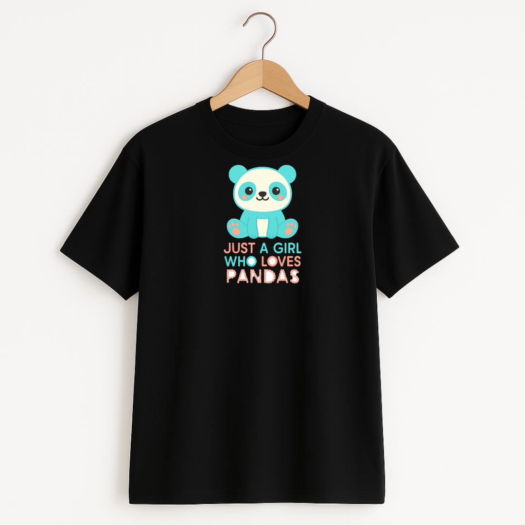 Just a girl who love panda Unisex Classic Crew T-Shirt