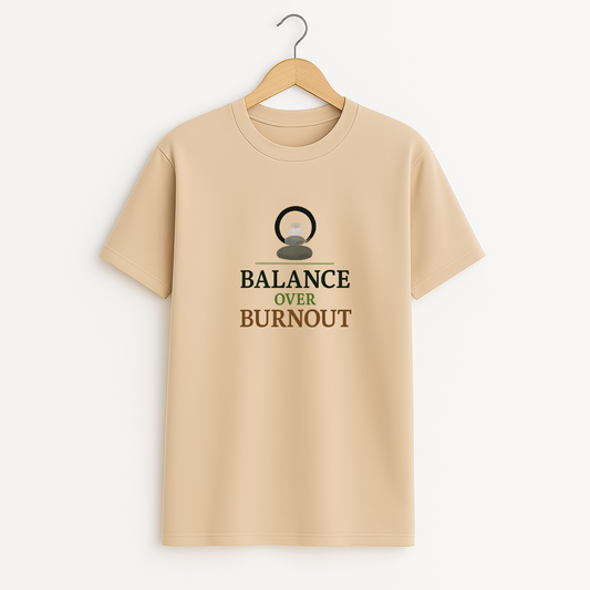 BALANCE OVER BURNOUT Unisex Classic Crew T-Shirt