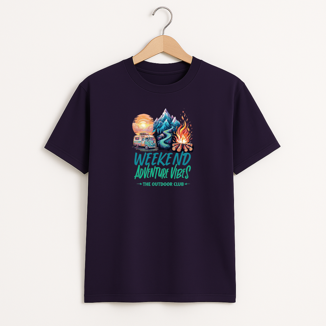 WEEKEND ADVENTURE VIBES Unisex Classic Crew T-Shirt