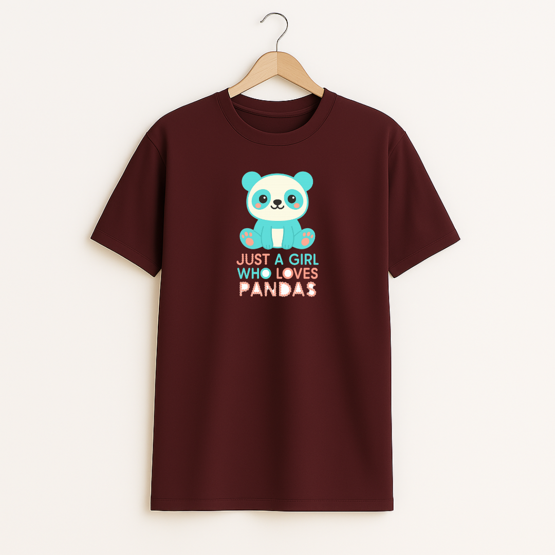 Just a girl who love panda Unisex Classic Crew T-Shirt