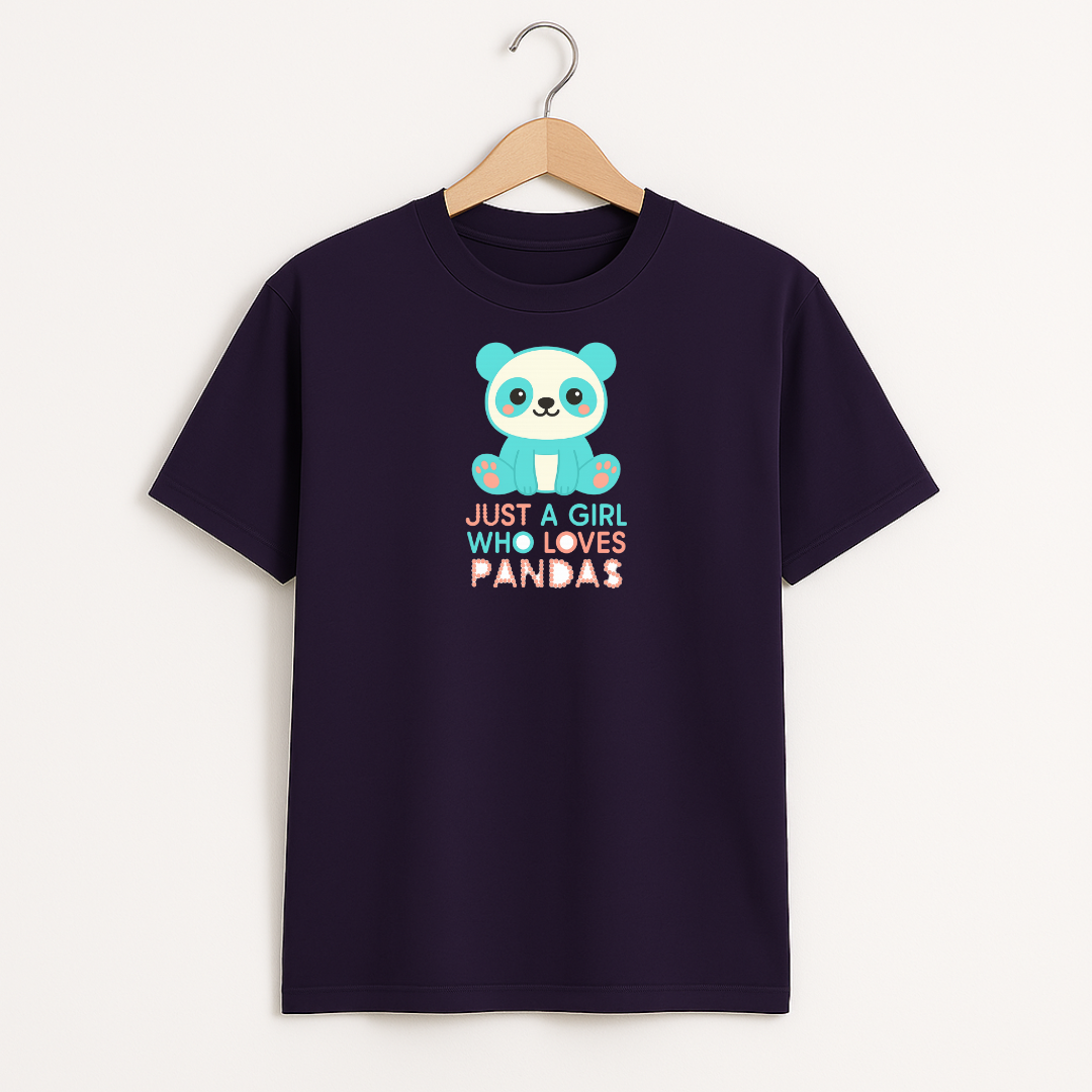 Just a girl who love panda Unisex Classic Crew T-Shirt