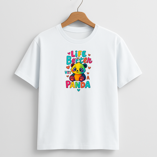 Life better with panda  Unisex Classic Crew T-Shirt