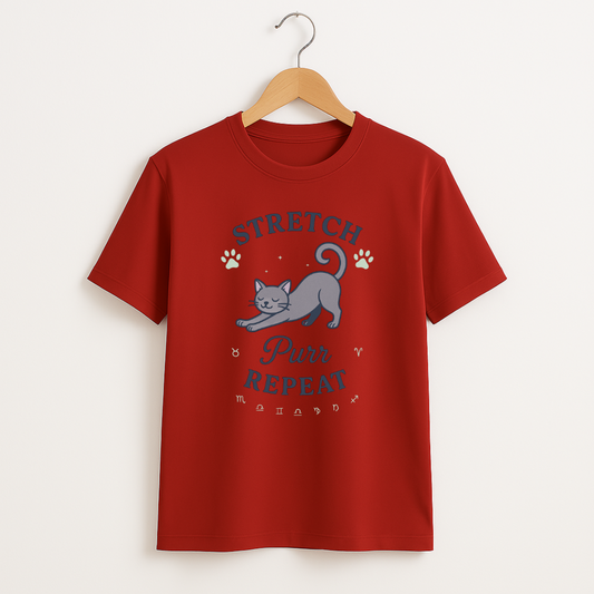 STRETCH PURR REPEAT Unisex Classic Crew T-Shirt
