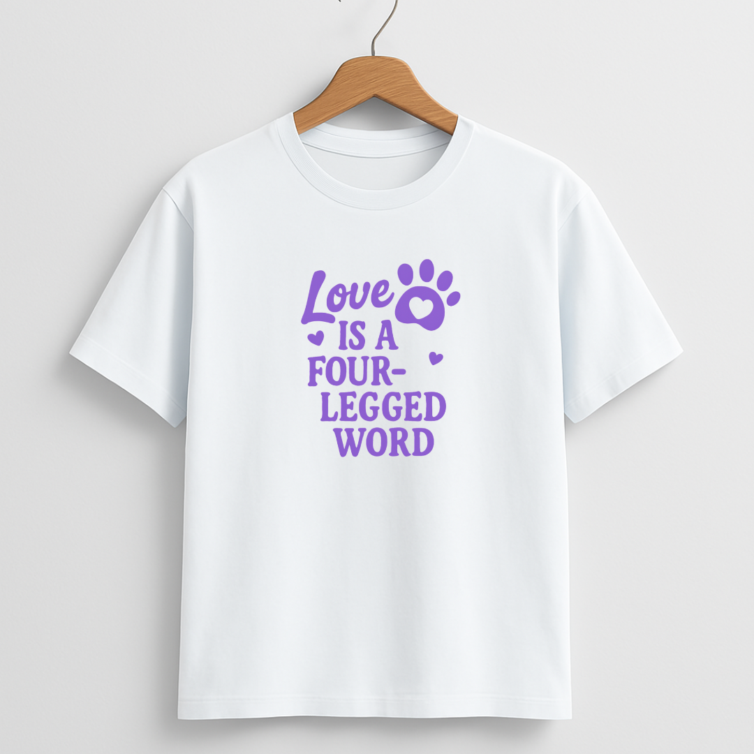 Love is a four legged word  Unisex Classic Crew T-Shirt