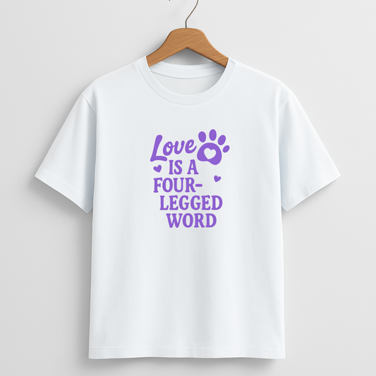 Love is a four legged word  Unisex Classic Crew T-Shirt