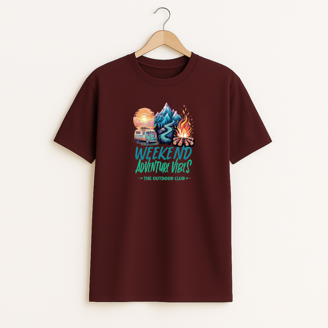 WEEKEND ADVENTURE VIBES Unisex Classic Crew T-Shirt