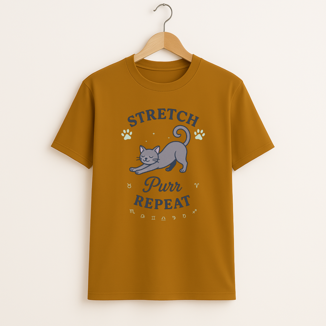 STRETCH PURR REPEAT Unisex Classic Crew T-Shirt