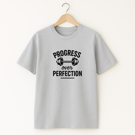PROGRESS over PERFECTION Unisex Classic Crew T-Shirt