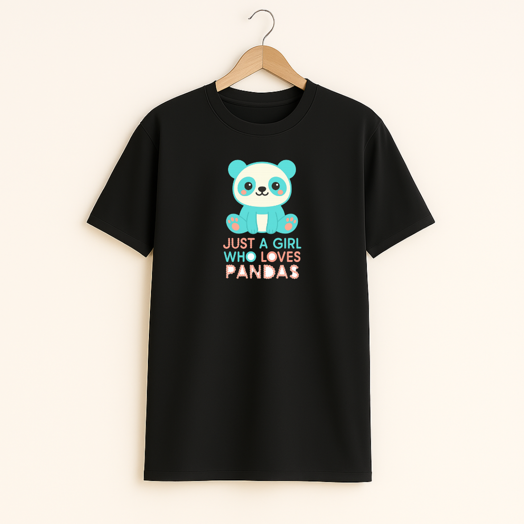 Just a girl who love panda Unisex Classic Crew T-Shirt