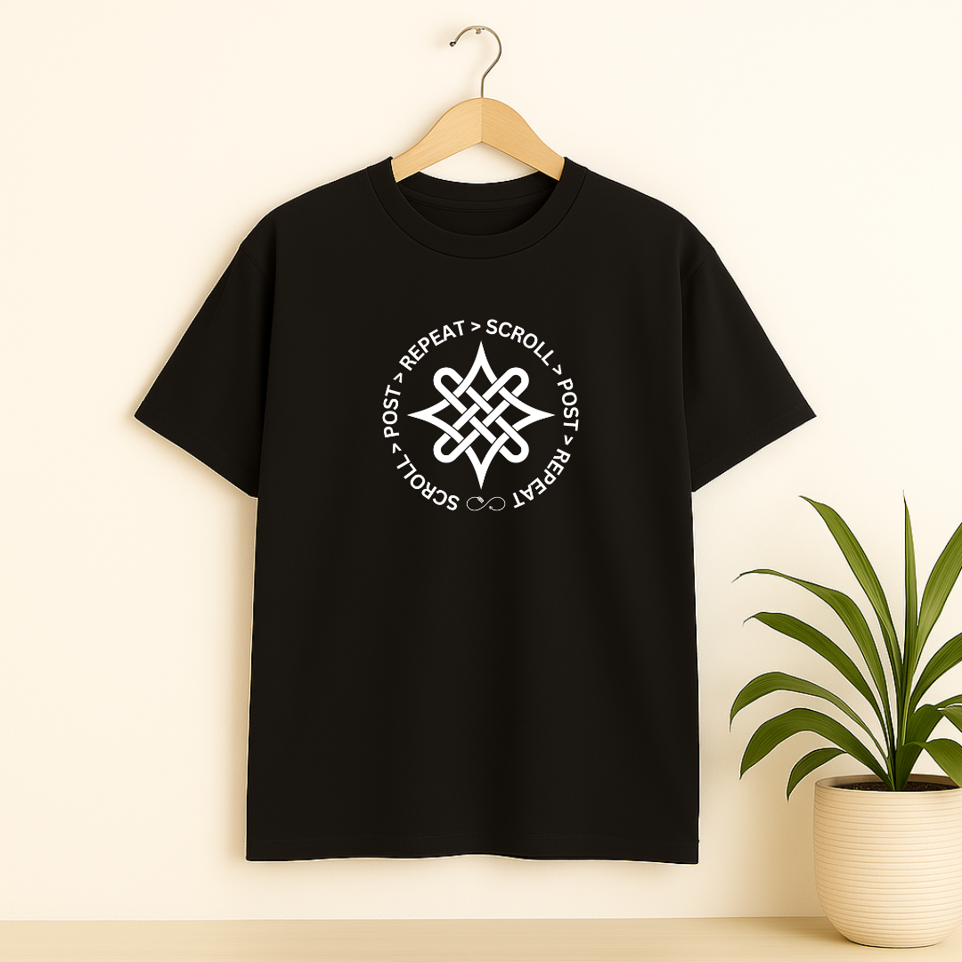 SCROLL POST REPEAT Unisex Classic Crew T-Shirt