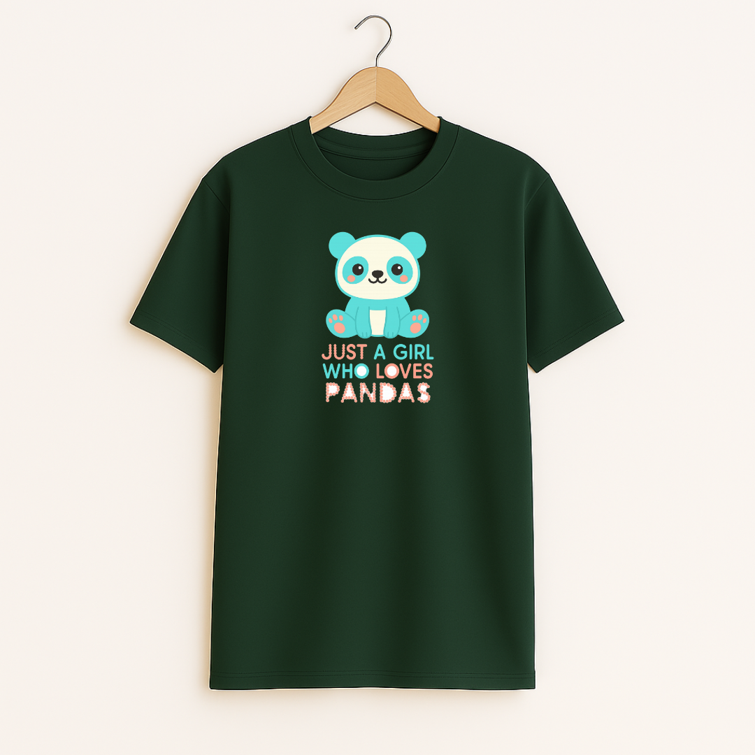 Just a girl who love panda Unisex Classic Crew T-Shirt