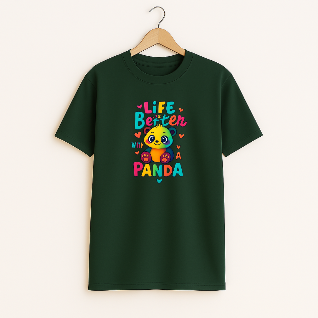 Life better with panda  Unisex Classic Crew T-Shirt