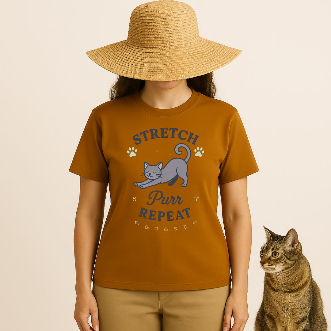 STRETCH PURR REPEAT Unisex Classic Crew T-Shirt