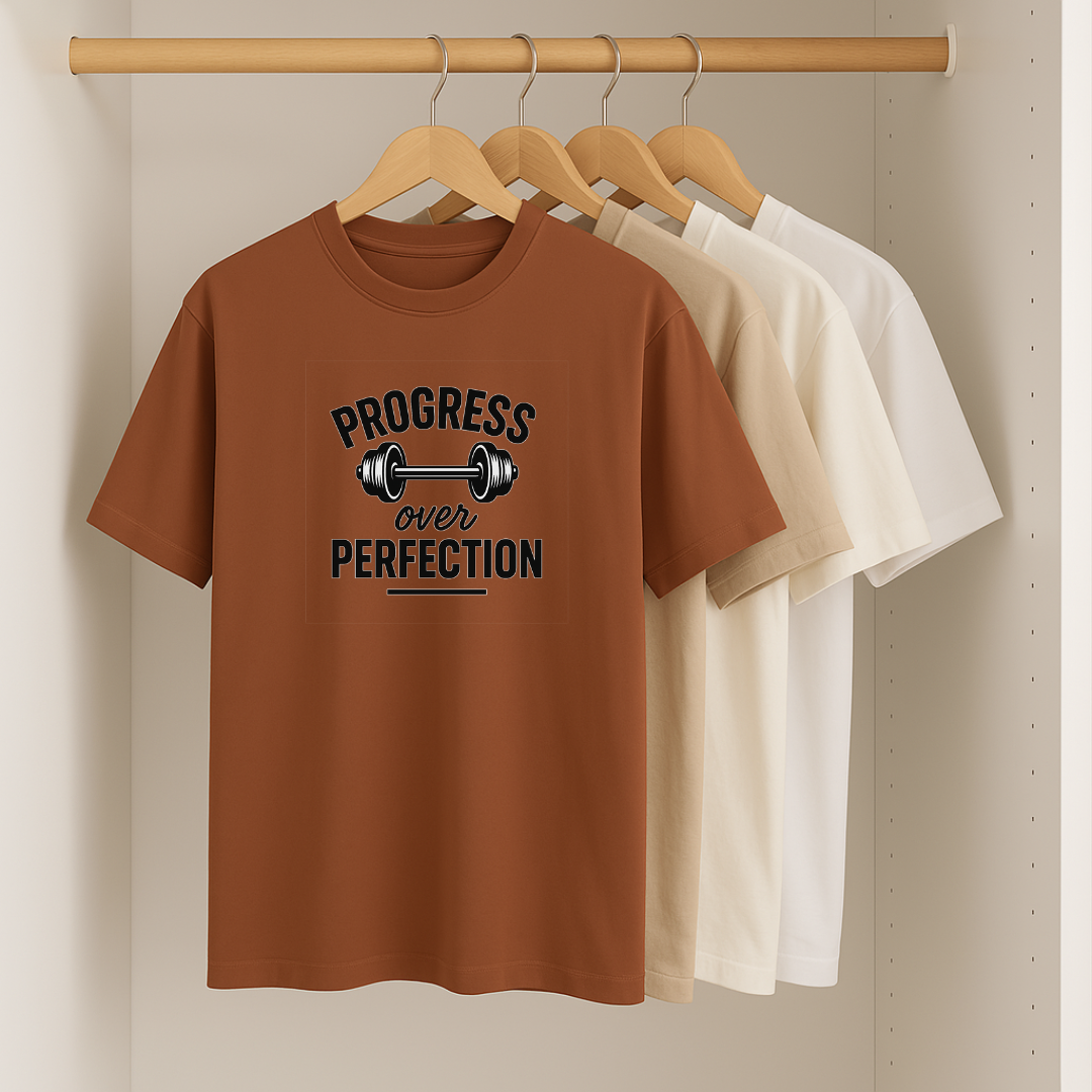 PROGRESS over PERFECTION Unisex Classic Crew T-Shirt