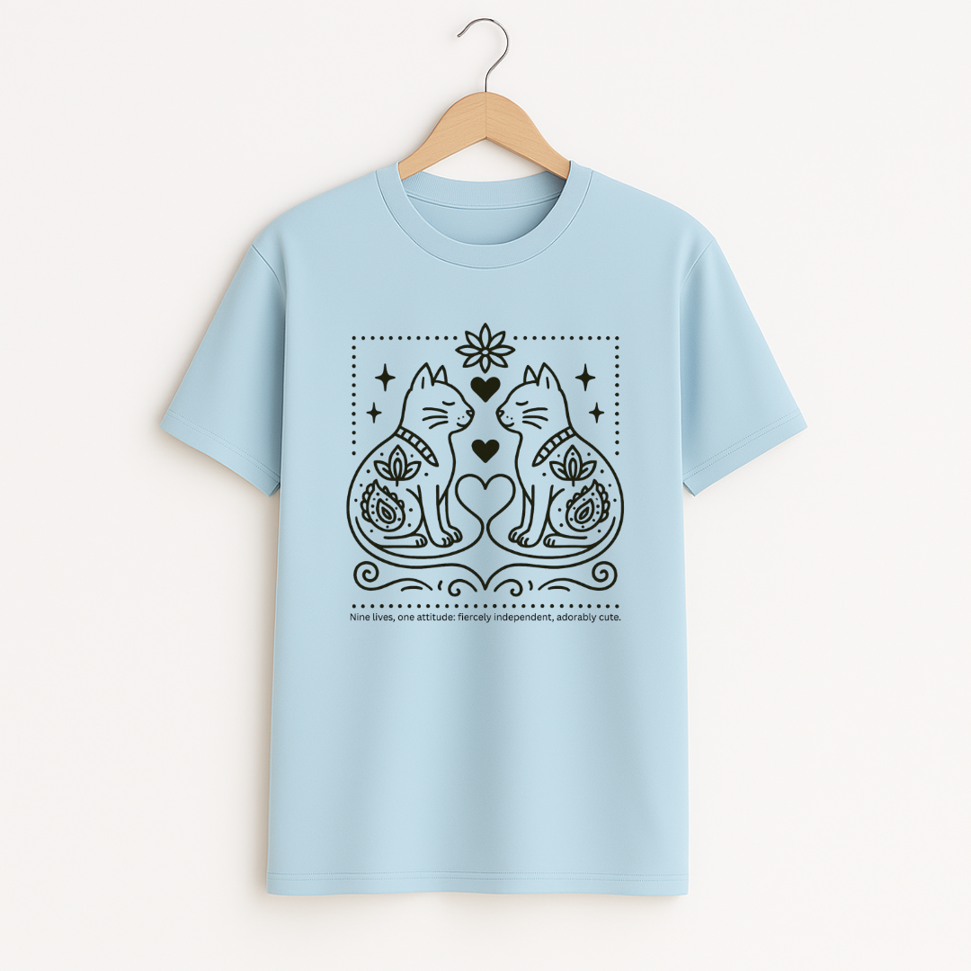 DUAL CATS Unisex Classic Crew T-Shirt