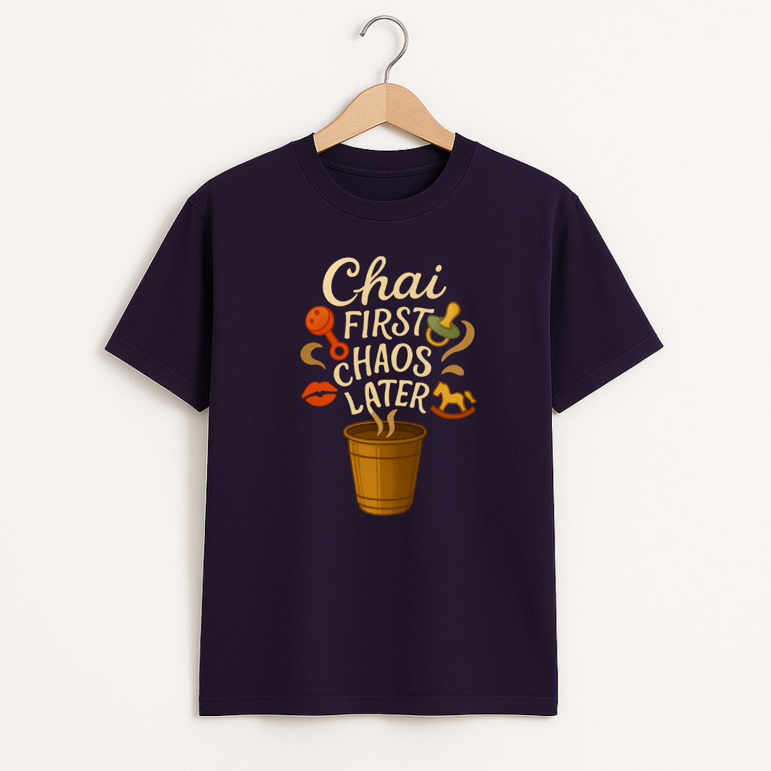 Chai First Chaos Later Unisex Classic Crew T-Shirt