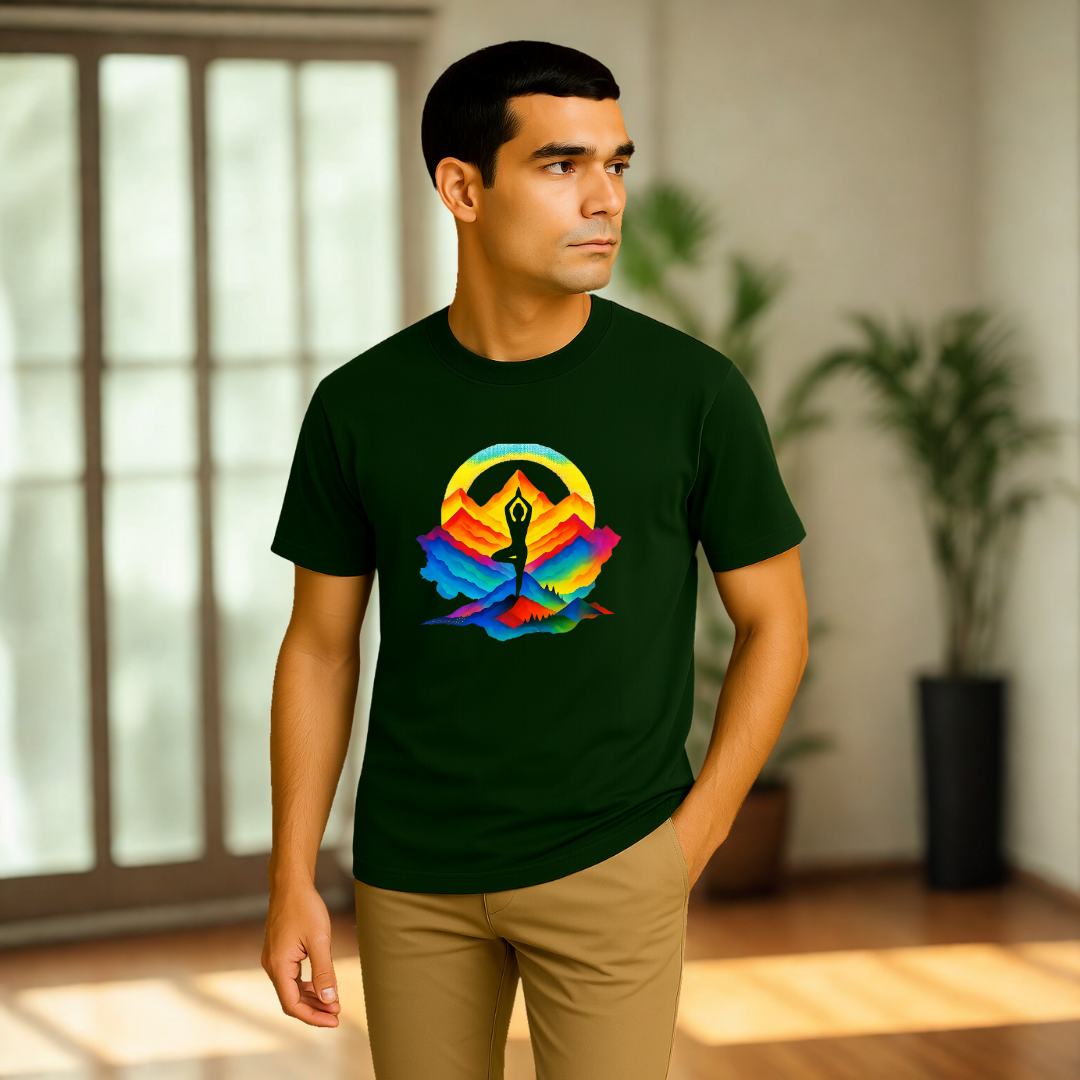 YOGA MOUNTAIN Unisex Classic Crew T-Shirt
