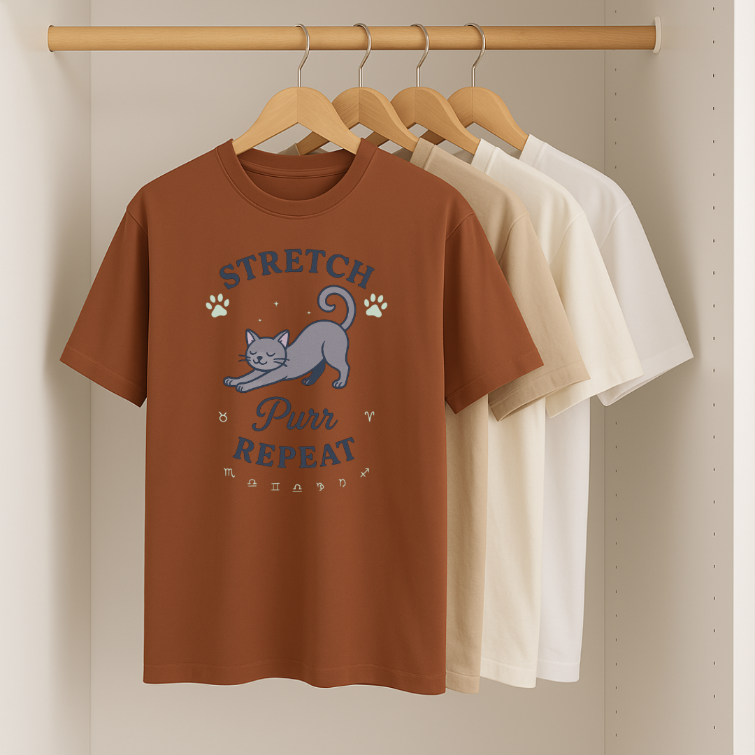 STRETCH PURR REPEAT Unisex Classic Crew T-Shirt