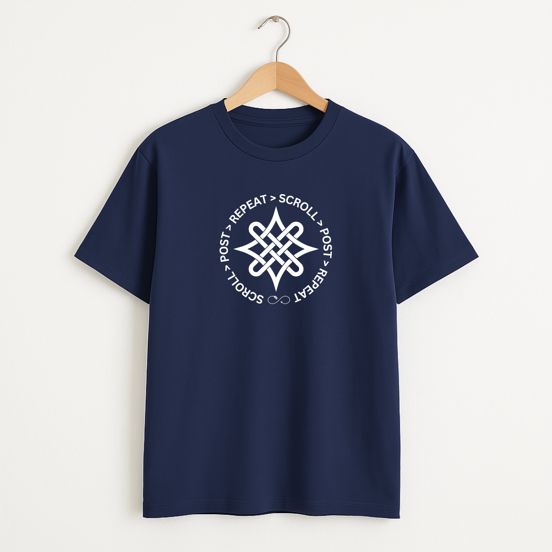 SCROLL POST REPEAT Unisex Classic Crew T-Shirt