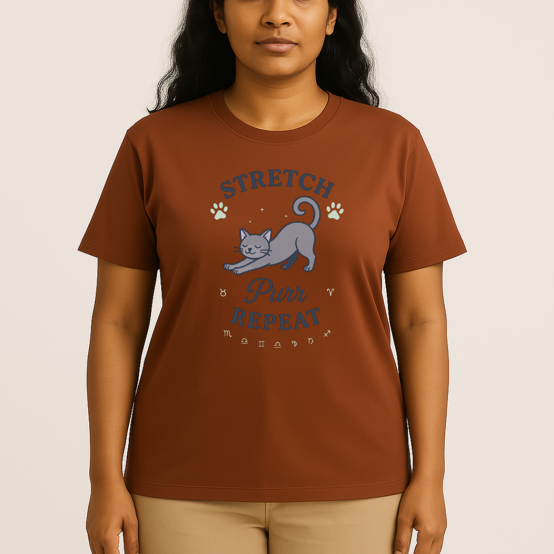 STRETCH PURR REPEAT Unisex Classic Crew T-Shirt