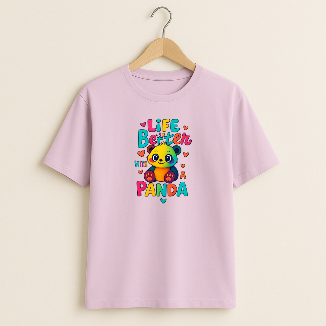 Life better with panda  Unisex Classic Crew T-Shirt