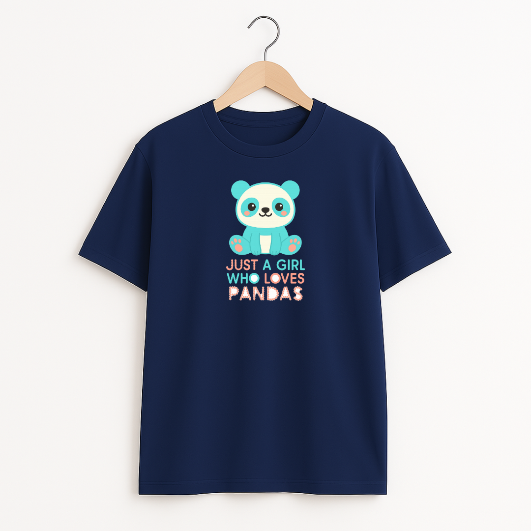 Just a girl who love panda Unisex Classic Crew T-Shirt