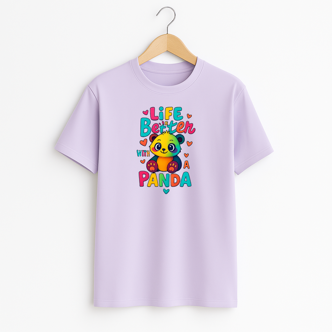Life better with panda  Unisex Classic Crew T-Shirt