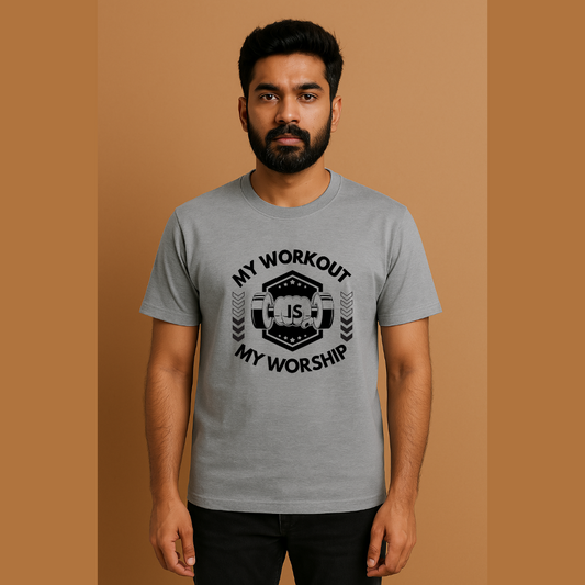 MY WORKOUT IS MY WORSHIP Unisex Classic Crew T-Shirt