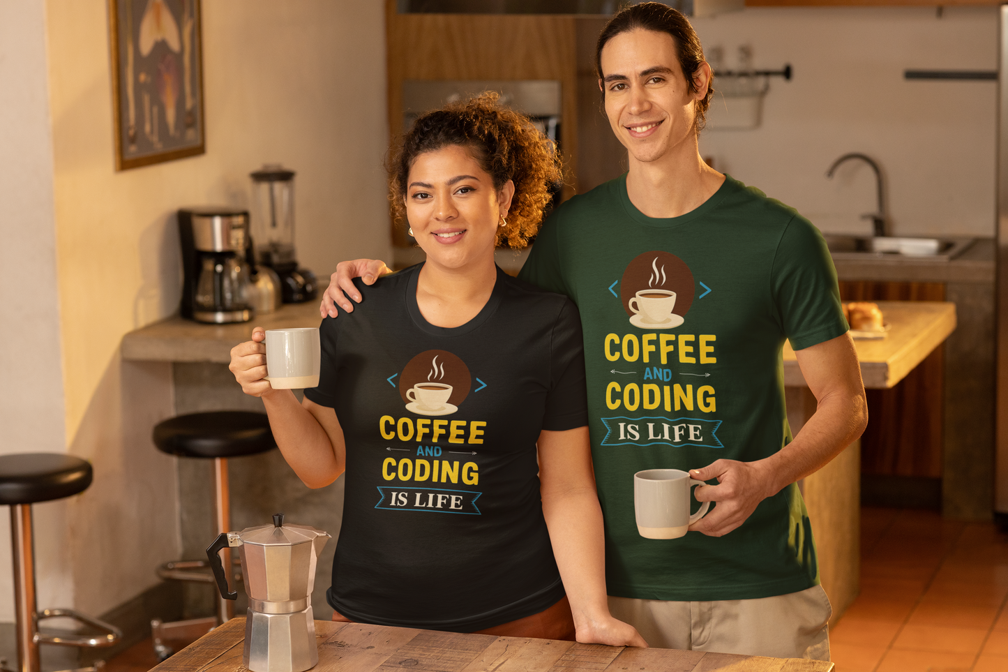 COFFEE & CODING Unisex Classic Crew T-Shirt