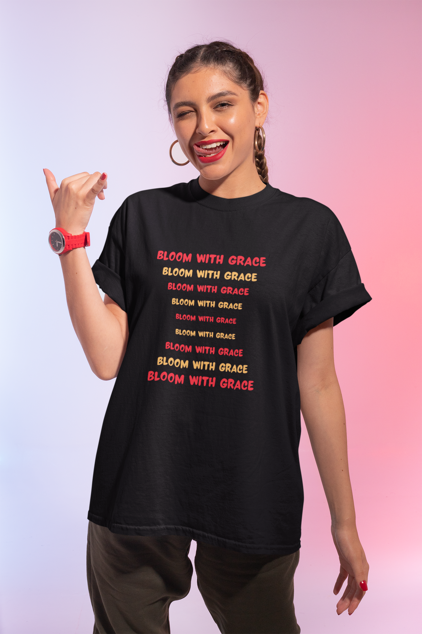 Bloom with grace Unisex Classic Crew T-Shirt
